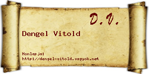 Dengel Vitold névjegykártya
